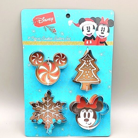 Disney Holiday 4 Piece Cookie Cutter Set, NWOT - Picture 1 of 6